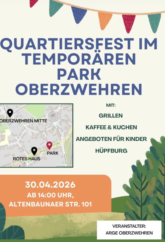 Quartiersfest im Temporären Park Obzerzwehren